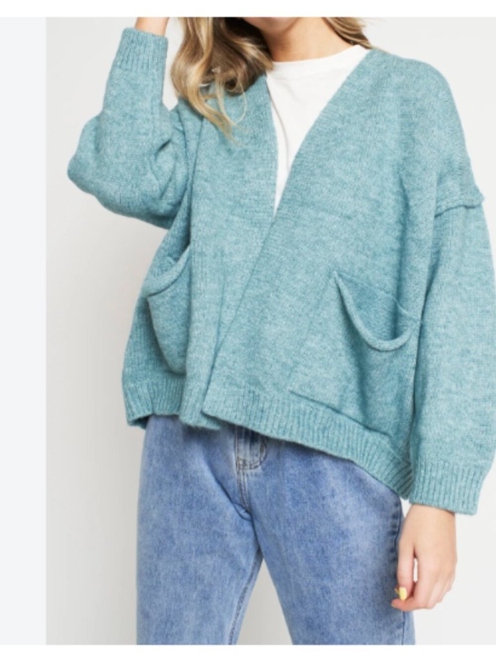 NWOT Little mountain vancouver teal cardigan OS